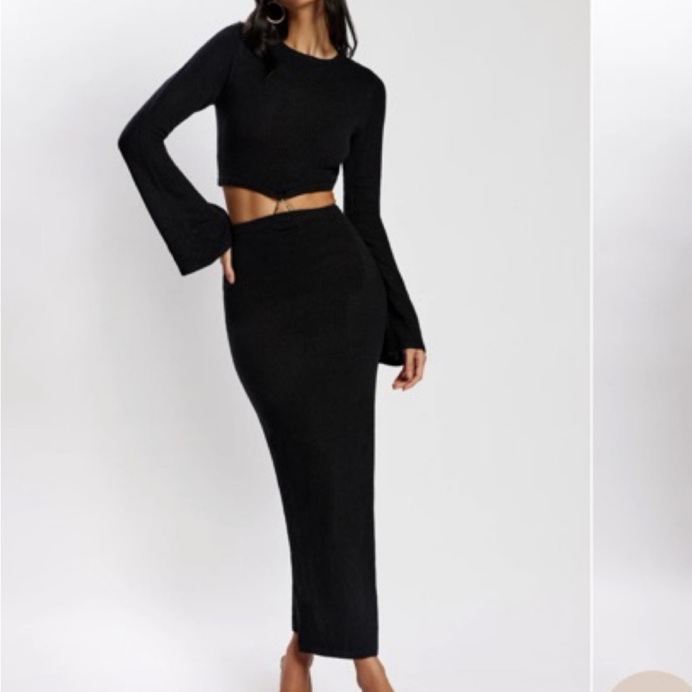 Meshki Black Knit Dress